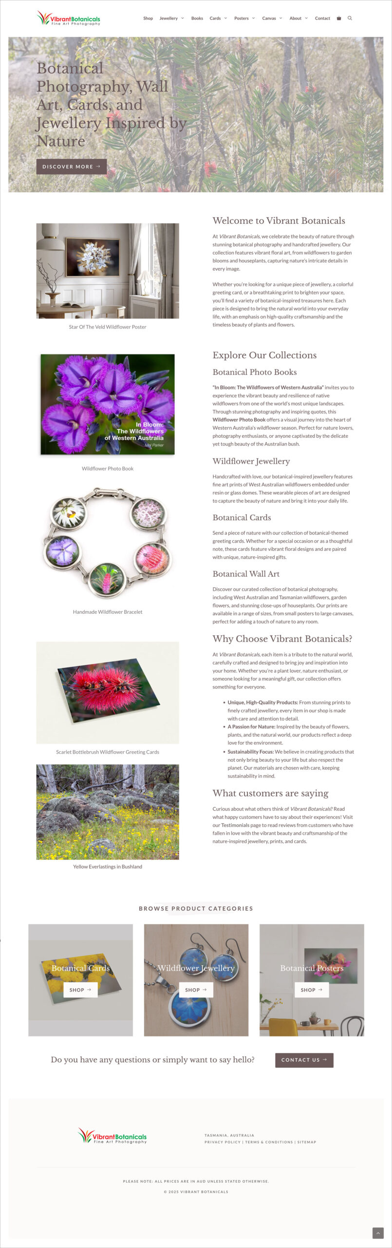 Vibrant Botanicals Website